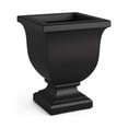 thumbnail image 1 of Augusta 16" x 16" x 20" Square Black Tall Polyethylene Self-Watering Planter, 1 of 11