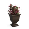 thumbnail image 1 of Augusta 16" x 16" x 20" Square Espresso Tall Polyethylene Self-Watering Planter, 1 of 11