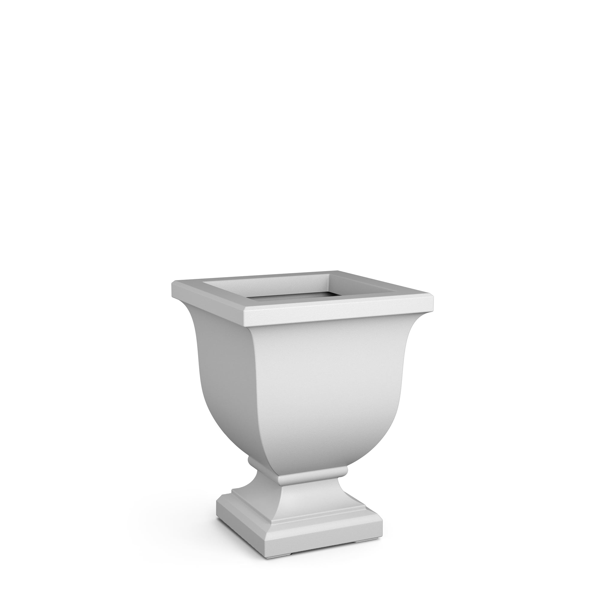 Augusta 16" x 16" x 20" Square White Tall Polyethylene Self-Watering Planter