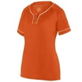 thumbnail image 1 of Augusta 1671A-Orange- White-S Girls Overpower Two-Button Jersey, Orange-White - Small, 1 of 3