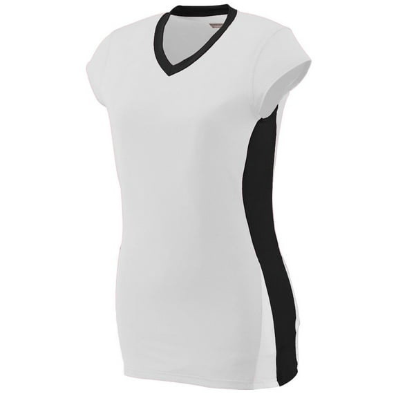 Augusta 2XL Ladies Hit Jersey White/Black/White 1310