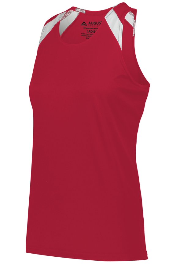2XL Ladies Overspeed Track Jersey Scarlet/White 348