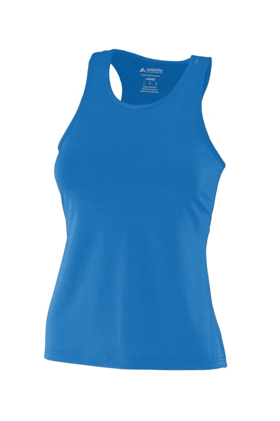 2XL Ladies Poly/Spandex Solid Racerback Tank Royal 1202