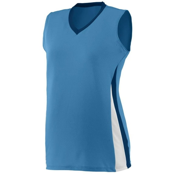 Augusta 2XL Ladies Tornado Jersey Columbia Blue/Navy/White 1355