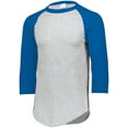 thumbnail image 1 of Augusta 3/4 Sleeve Shirt 2.0 w/ Crew Neck Heather/Royal, 1 of 4