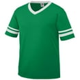 thumbnail image 1 of Augusta 360A Adult Sleeve Stripe Jersey - Kelly & White- Small, 1 of 3