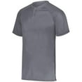 thumbnail image 1 of Augusta 3XL Attain Wicking Two-Button Baseball Jersey Graphite 1565, 1 of 2