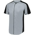 thumbnail image 1 of Augusta 3XL Full-Button Baseball Jersey Blue Grey/Black 1655, 1 of 2