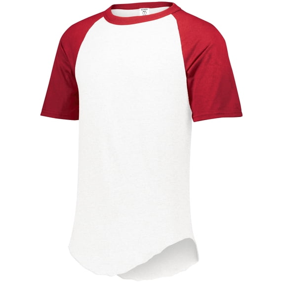 Augusta 3XL Short Sleeve Baseball Jersey White/Red 423