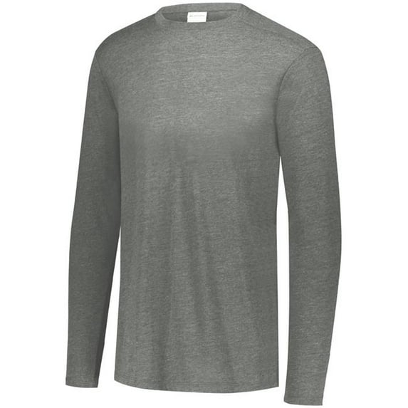 Augusta 3XL Tri-Blend Long Sleeve Tee Grey Heather 3075