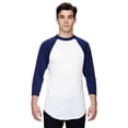thumbnail image 1 of Augusta 420 Baseball Jersey -White/Navy-3X-Large, 1 of 2