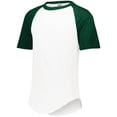 thumbnail image 1 of Augusta Sportswear Men's Short Sleeve Baseball Jersey 2Xl Athletic Heather/Red, 1 of 5