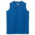 thumbnail image 1 of Augusta 526 Girls' Wicking Mesh Sleeveless Jersey -Royal-Small, 1 of 2