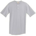 thumbnail image 1 of Augusta 580A Two-Button Baseball Jersey- Athletic Heather - Large, 1 of 3