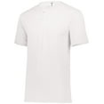 thumbnail image 1 of Augusta 580A Two-Button Baseball Jersey- White - Medium, 1 of 3