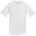 thumbnail image 1 of Augusta 580A Two-Button Baseball Jersey- White - Xl, 1 of 3