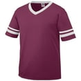 thumbnail image 1 of Augusta Activewear Sleeve Stripe Jersey, Maroon/White, XXX Large, 1 of 1