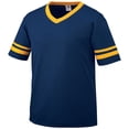 thumbnail image 1 of Augusta Activewear Sleeve Stripe Jersey, Navy/Gold, XX Large, 1 of 1
