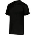 thumbnail image 1 of Augusta Attain Wicking Two-Button Baseball Jersey 1565 Black 2Xl, 1 of 3