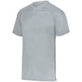 thumbnail image 1 of Augusta Attain Wicking Two-Button Baseball Jersey 1565 Silver 5Xl, 1 of 2