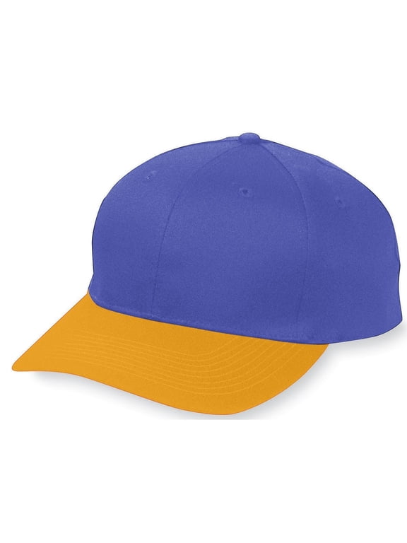 Augusta Boy's Six-Panel Cotton Twill Low-Profile Cap, Gold, One Size