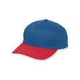 thumbnail image 1 of Augusta Boy's Six-Panel Cotton Twill Low-Profile Cap, Navy/ Red, One Size, 1 of 2