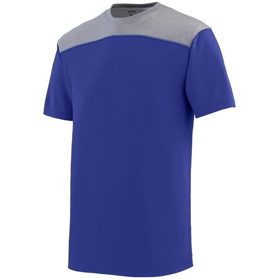 Augusta Challenge T-Shirt 3055 Purple/Graphite Heather Xl