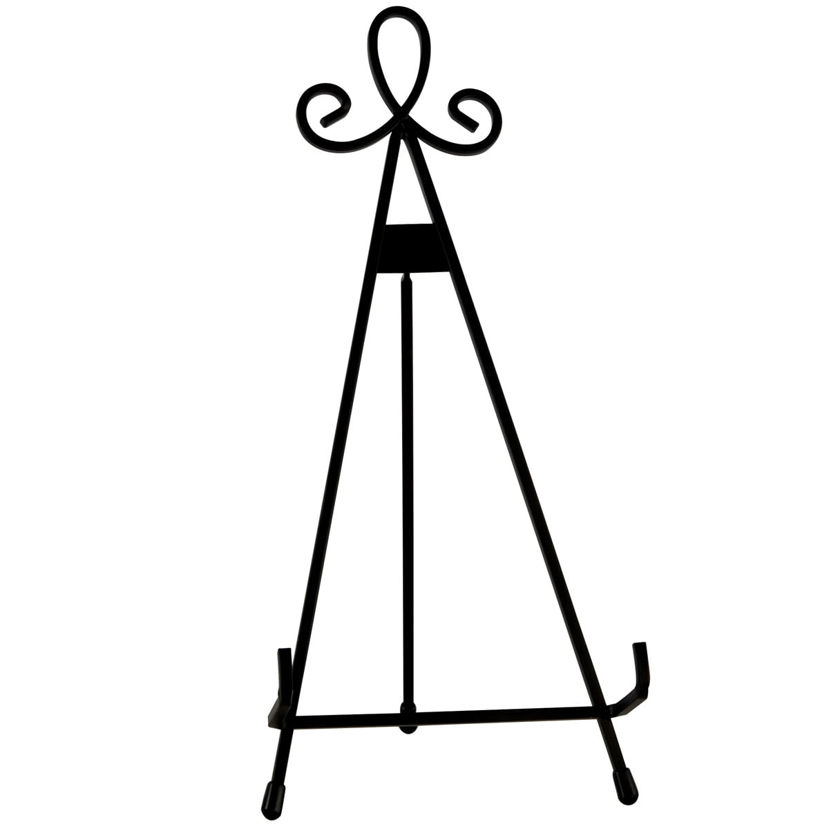 Augusta 13" Black Metal Tabletop Easel with Swirl Design