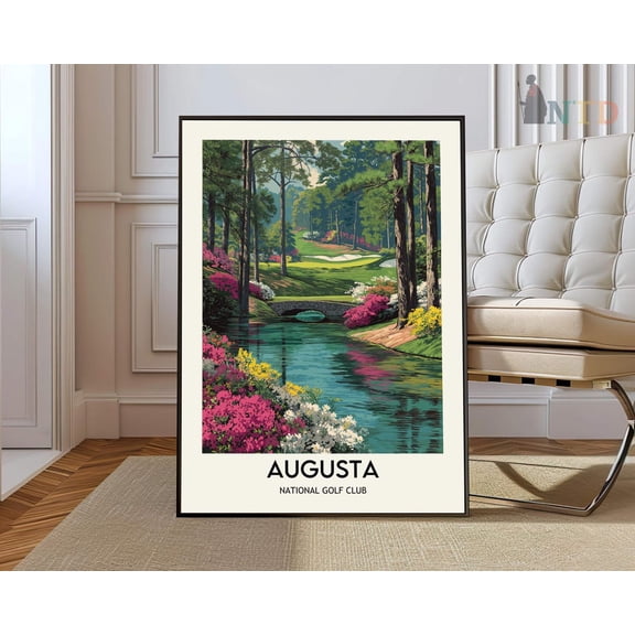 Augusta Georgia Golf Poster, Unframed Paper Poster 8x10in