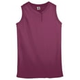 thumbnail image 1 of Augusta Girls Sleeveless Two-Button Softball Jersey 551 Navy S, 1 of 4