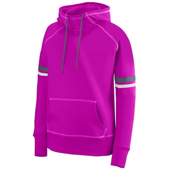 Augusta Girls Spry Hoodie 5441 Power Pink/White/Graphite M