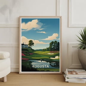 Augusta Golf Course Poster, Style Travel Wall Art, Unframed Paper Poster 8x10in