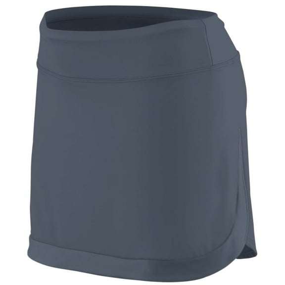 Augusta L Girls Action Color Block Skort Graphite/Graphite 2411