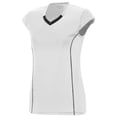 thumbnail image 1 of Augusta L Girls Blash Jersey White/Black 1219, 1 of 3