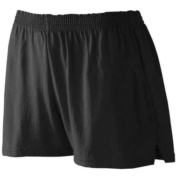 Augusta L Girls Jersey Shorts Black 988