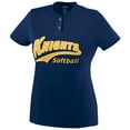 thumbnail image 1 of Augusta L Girls Wicking Two-Button Jersey Gold 1213, 1 of 2