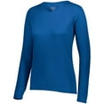 thumbnail image 1 of Augusta L Ladies Attain Wicking Long Sleeve Tee Royal 2797, 1 of 2