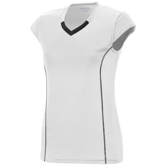 Augusta L Ladies Blash Jersey White/Black 1218