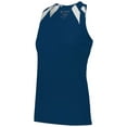 thumbnail image 1 of Augusta L Ladies Overspeed Track Jersey Navy/White 348, 1 of 5