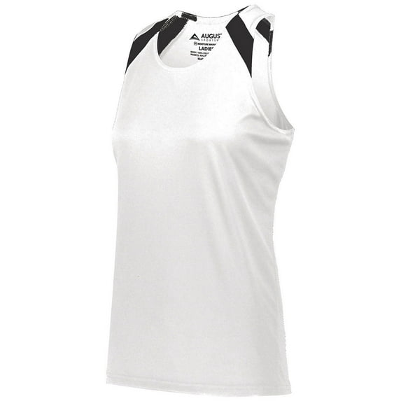 Augusta L Ladies Overspeed Track Jersey White/Black 348
