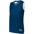 thumbnail image 1 of Augusta L Ladies Reversible Two-Color Jersey Navy/White 154, 1 of 2
