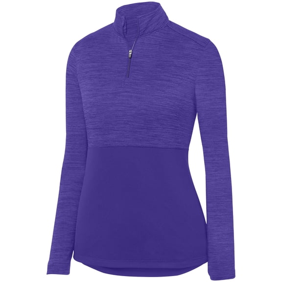 Augusta L Ladies Shadow Tonal Heather 1/4 Zip Pullover Purple 2909