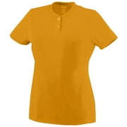 Augusta L Ladies Wicking Two-Button Jersey Gold 1212