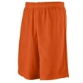 thumbnail image 1 of Augusta L Longer Length Mini Mesh League Shorts Orange 738, 1 of 2