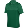 thumbnail image 1 of Augusta L Shadow Tonal Heather Polo Dark Green 5412, 1 of 3