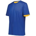 thumbnail image 1 of Augusta L Short Sleeve Mesh Reversible Jersey Royal/Gold 1602, 1 of 7