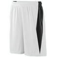 thumbnail image 1 of Augusta L Top Score Shorts White/Black 9735, 1 of 2