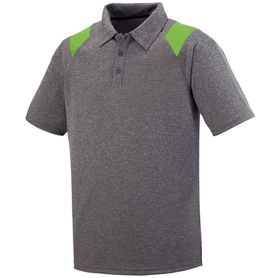 Augusta L Torce Polo Graphite Heather/Lime 5402