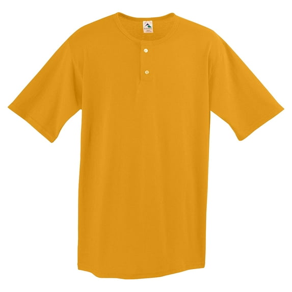Augusta L Two-Button Baseball Jersey Gold 580
