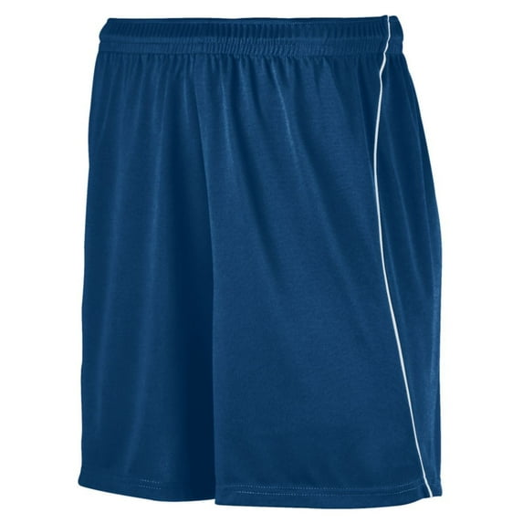 Augusta L Wicking Soccer Shorts With Piping Navy/White 460